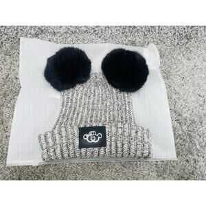 Love Your Melon X Disney Minnie Mouse Beanie Hat Double Pom’s Black